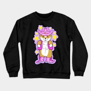 Cute Pink Cowboy Corgi Crewneck Sweatshirt